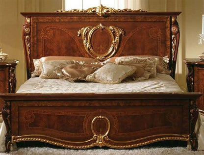 Brown Sheesham Bed Set